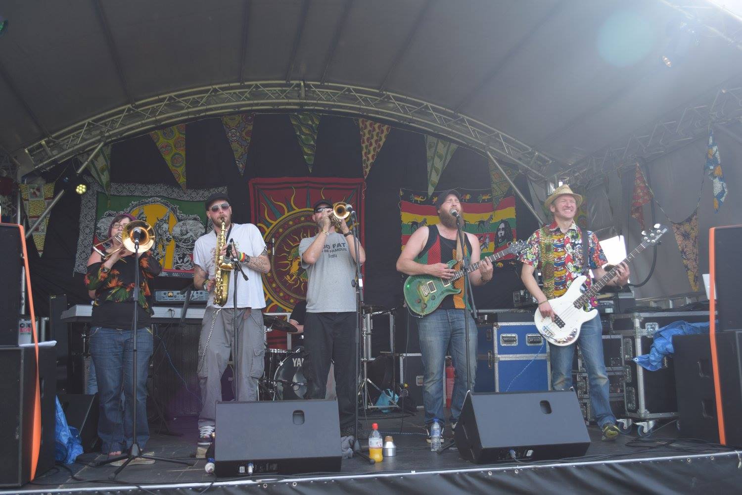 Photograph of easydread rockin' out at One Love Festival.